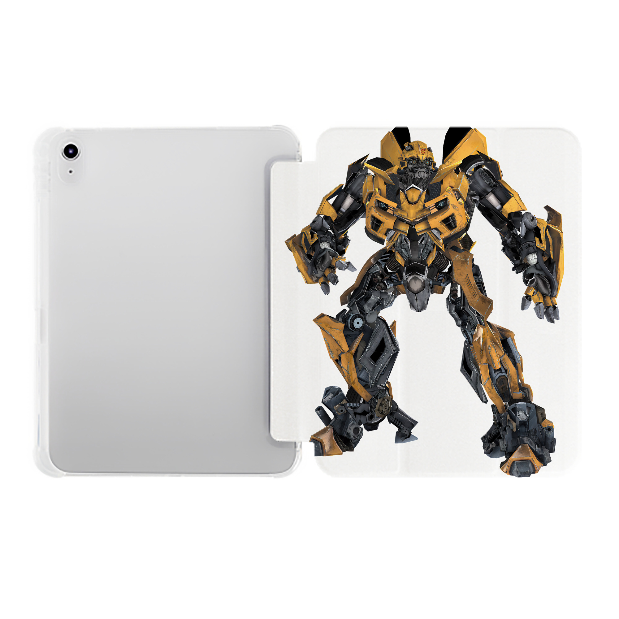（画像用） Transformers トランスフォーマー IPad ケース ペン収納付き 三つ折りスタンド PUレザー×シリコン 対応機種9.5/10.5/10.9インチ